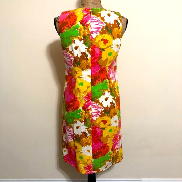 NWT! Talbots Bright Floral Sheath Dress Size 6P - Picture 3 of 11